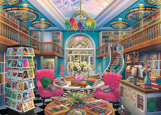 The Book Palace 1000 Piece Jigsaw Puzzle by Ravensburger - 1