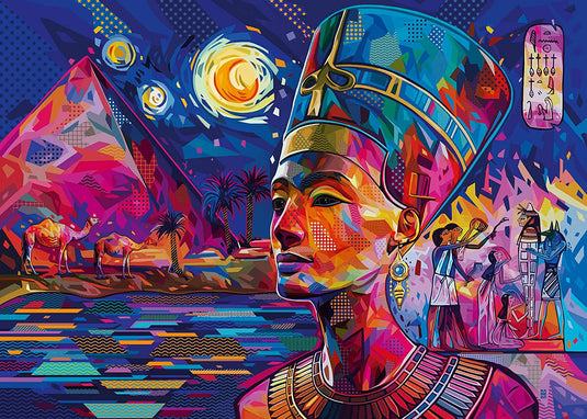 Nefertiti on the Nile 1000 Piece Jigsaw Puzzle by Ravensburger - 1