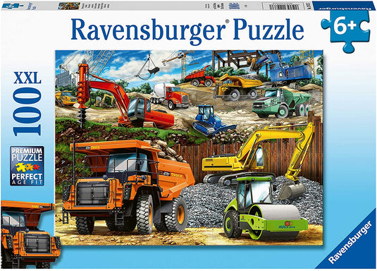 Construction Vehicles 100 Piece XXL Jigsaw Puzzle by Ravensburger - 2
