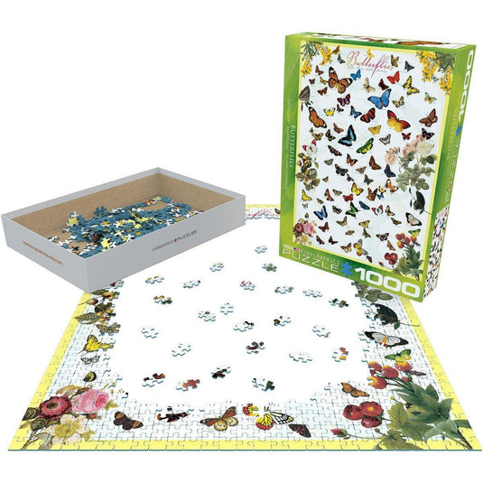 Butterflies 1000 Piece Jigsaw Puzzle by Eurographics - 3