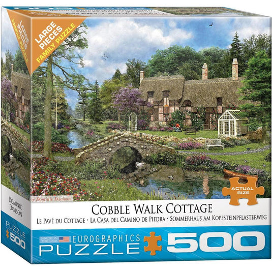 Cobble Walk Cottage by Davison 500 Piece Jigsaw Puzzle by Eurographics - 1