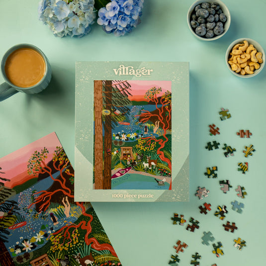 Salt Spring Island Swim 1000 Piece Jigsaw Puzzle by Villager Puzzles - 2