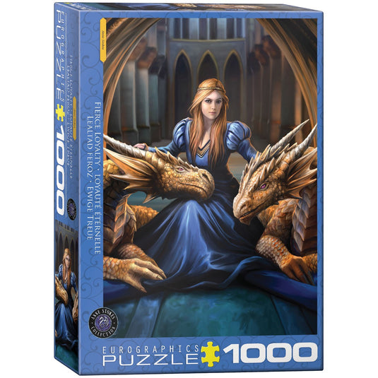 Fierce Loyalty by Anne Stokes 1000 Piece Jigsaw Puzzle by Eurographics - 1