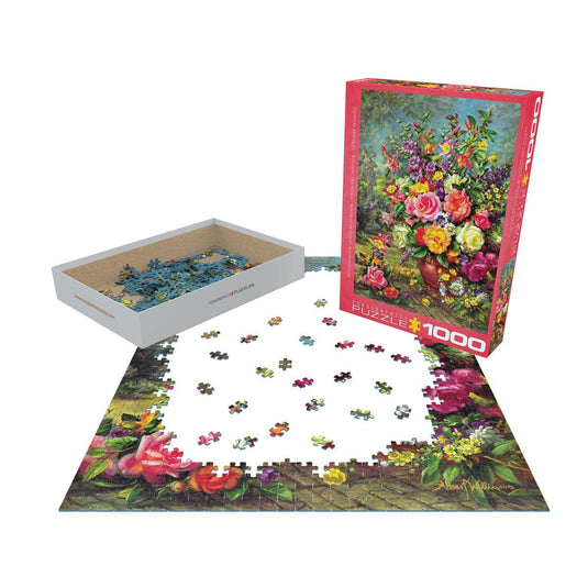 Flower Bouquet by A.Williams 1000 Piece Jigsaw Puzzle by Eurographics - 3