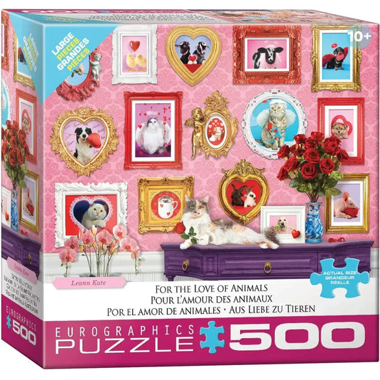 For the Love of Animals 500 Piece Jigsaw Puzzle by Eurographics - 1