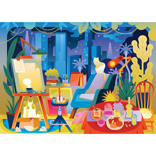 Studio Apartment A. Hussin 1000 Piece Jigsaw Puzzle by Holiyay