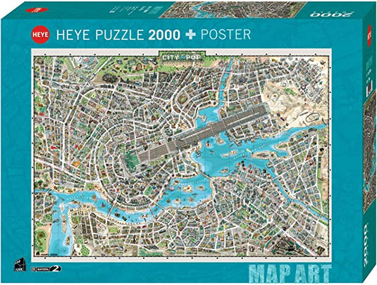 City of Pop 2000 Piece Jigsaw Puzzle by Heye - 1