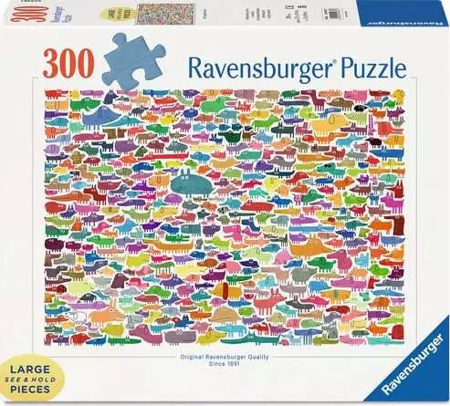 387 Dogs & One Cat 300 Piece Jigsaw Puzzle by Ravensburger
