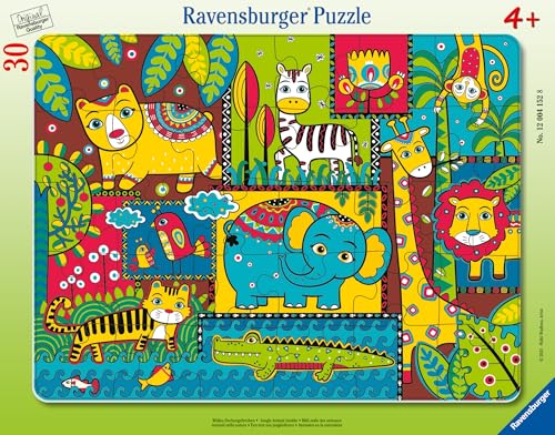 Jungle Animal Jumble 30 Piece Tray Puzzle by Ravensburger
