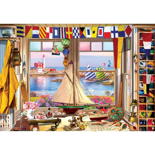 Lighthouse Tin 550 Piece Jigsaw Puzzle by Eurographics - 2
