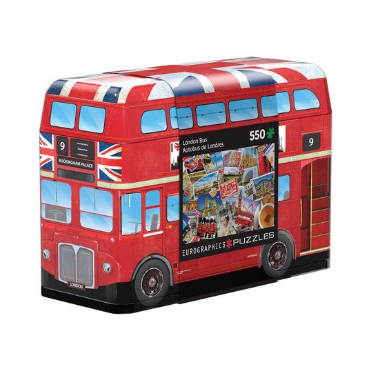 London Bus Tin 550 Piece Jigsaw Puzzle by Eurographics - 1