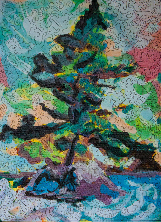 Treerific by Lukas Robillard 232 Piece Wooden Jigsaw Puzzle by Stumpcraft