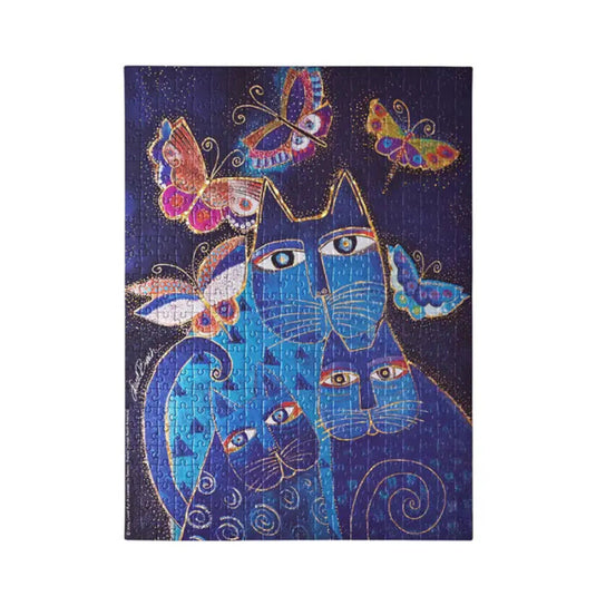 Blue Cats & Butterflies Jigsaw Puzzle by PaperBlanks - 2