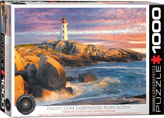 PeggyÕs Cove Lighthouse. Nova Scotia 1000 Piece Jigsaw Puzzle by Eurographics - 1