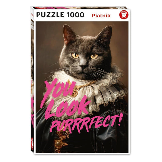 You Look Purrrfect! 1000 Piece Jigsaw Puzzle by Piatnik - 1