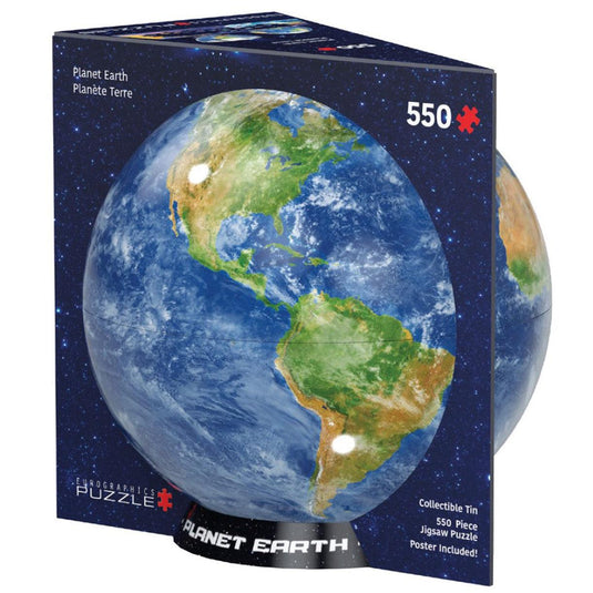 Planet Earth Tin 550 Piece Jigsaw Puzzle by Eurographics - 1