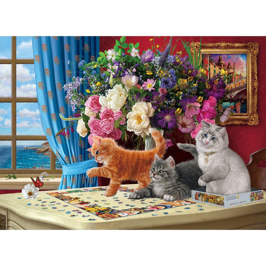 Puzzling Cats by Image World 1000 Piece Jigsaw Puzzle by Eurographics - 2