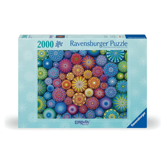 Radiating Rainbow Mandalas 2000 Piece Jigsaw Puzzle - 1