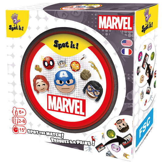 Spot It! Marvel Emojis Card Game by Zygomatic