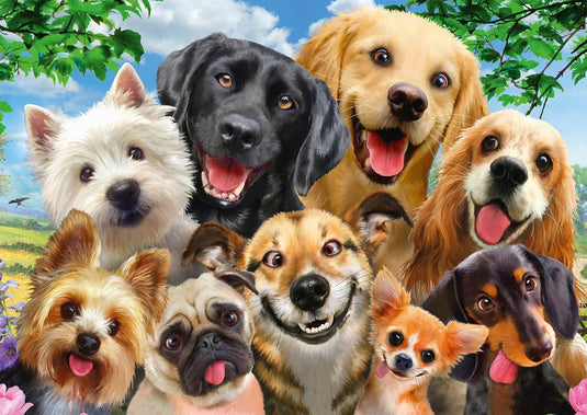 Dog Selfie 500 Piece Jigsaw Puzzle by Schmidt Puzzle - 2