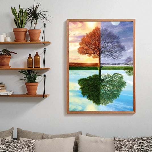 The Tree Of The 4 Seasons 500 Piece Jigsaw Puzzle by Schmidt Puzzle - 3