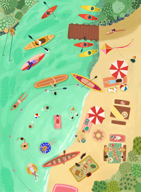 Lake Day 250 Piece Jigsaw Puzzle by Villager Puzzles