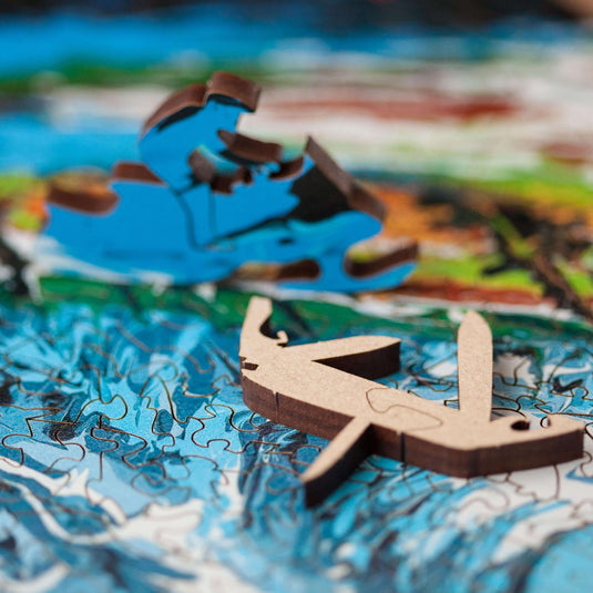 I Will Go There by Serge Dube 445 Piece Wooden Jigsaw Puzzle by Stumpcraft