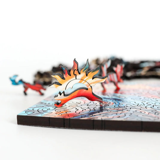 Rising Sun by Kourtney Hope 68 Piece Wooden Jigsaw Puzzle by Stumpcraft