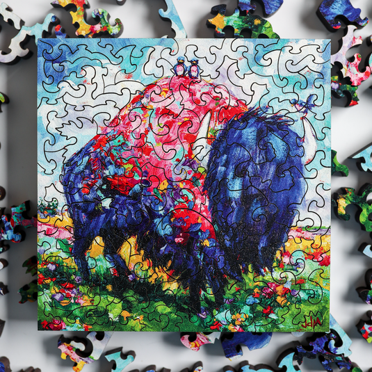 In Good Company by Jamie McCallum 70 Piece Wodden Jigsaw Puzzle by Stumpcraft