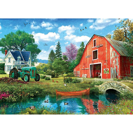 The Red Barn by Davison 1000 Piece Jigsaw Puzzle by Eurographics - 2