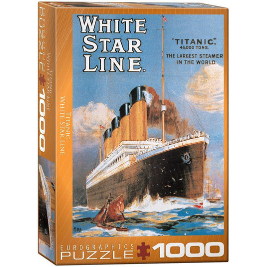 Titanic - White Star Line 1000 Piece Jigsaw Puzzle by Eurographics - 1