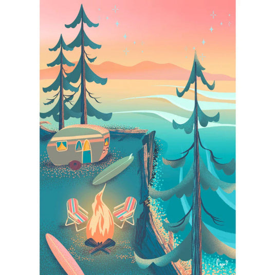 Coastal Camping 1000 Piece Jigsaw Puzzle by Villager Puzzles - 4