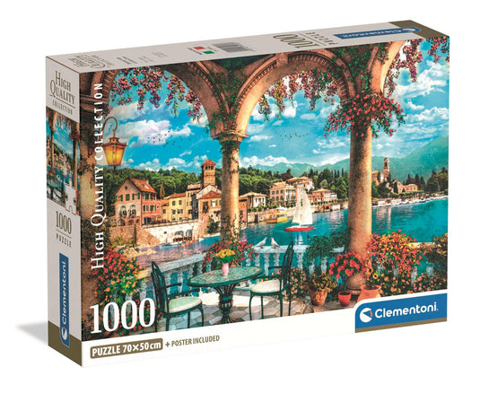 Balcony View Of Lake Como 1000 Piece Jigsaw Puzzle by Clementoni Puzzles - 1