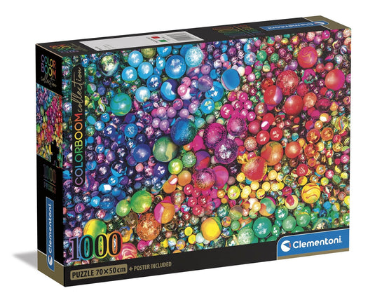 Colorboom: Marbles 1000 Piece Jigsaw Puzzle by Clementoni Puzzles - 1