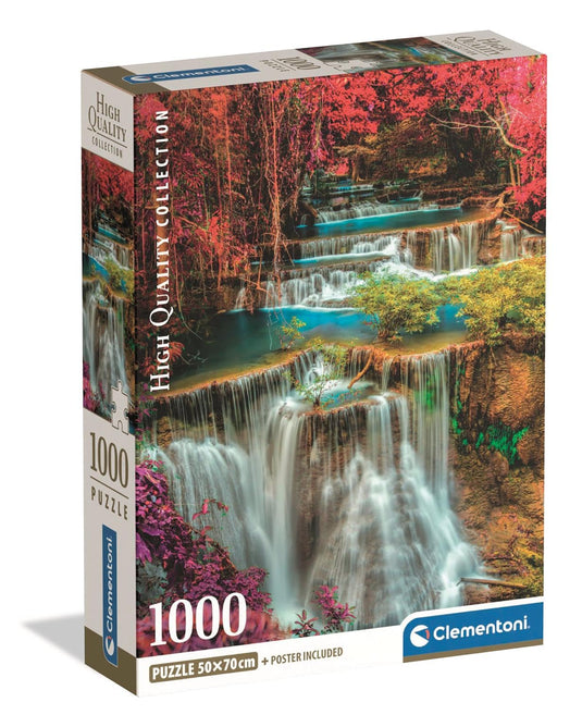 Colourful Thai Falls 1000 Piece Jigsaw Puzzle by Clementoni Puzzles - 1