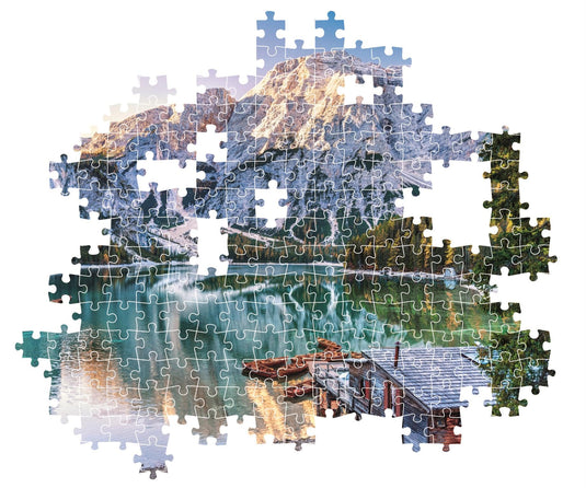 Emerald Lake Braies 1000 Piece Jigsaw Puzzle by Clementoni Puzzles - 3