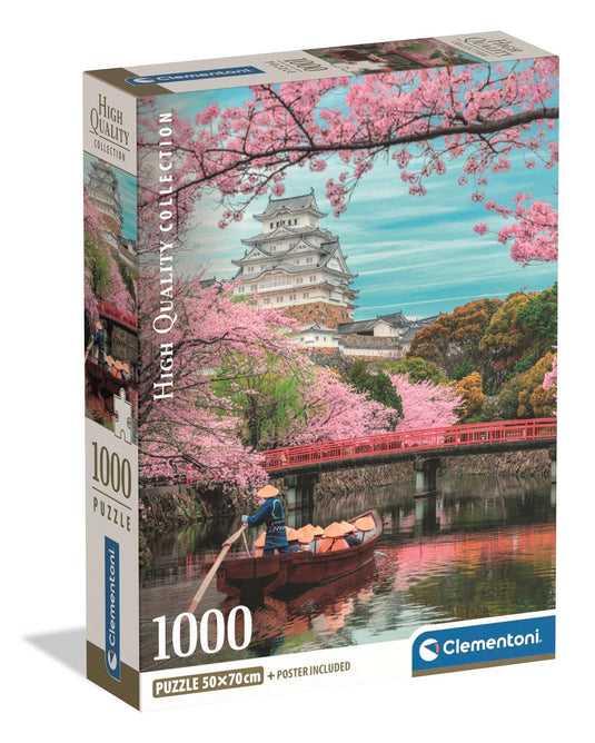 Himeji Castle In Spring 1000 Piece Jigsaw Puzzle by Clementoni Puzzles - 1