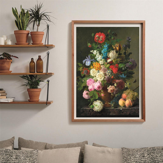 Museum: Bowl Of Flowers - Van Dael 1000 Piece Jigsaw Puzzle by Clementoni Puzzles - 4