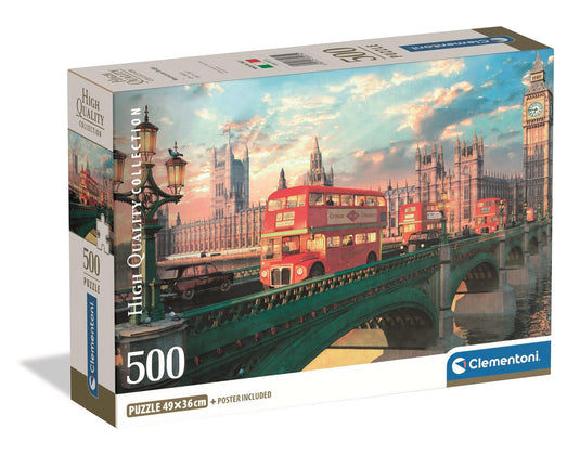 Westminster Bridge 500 Piece Jigsaw Puzzle by Clementoni Puzzles - 1