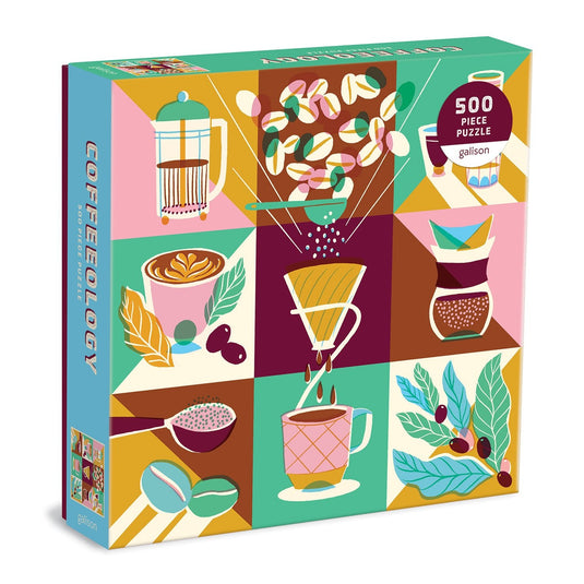 Coffeeology 500 Piece Jigsaw Puzzle by Galison - 1