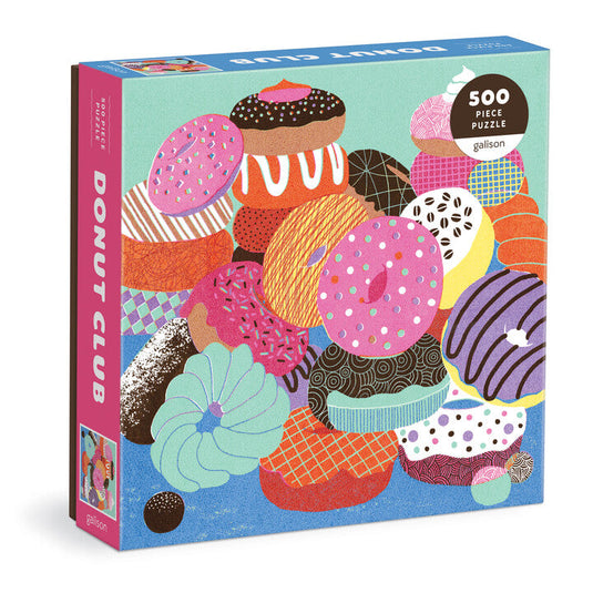 Donut Club 500 Piece Jigsaw Puzzle by Galison - 1