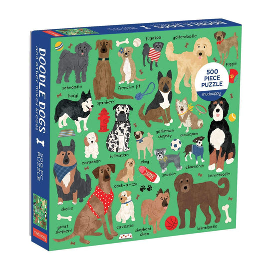 Doodle Dog And Other Mixed Breeds 500 Piece Family Puzzle by Galison - 1
