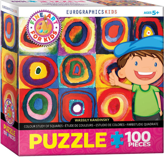 Colour Study of Squares 100 Piece Jigsaw Puzzle by Eurographics - 1