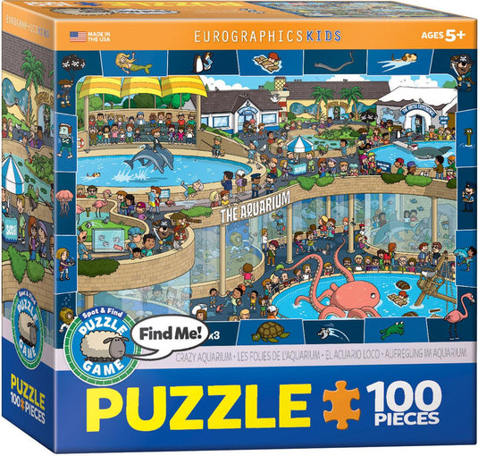 Crazy Aquarium 100 Piece Jigsaw Puzzle by Eurographics - 1