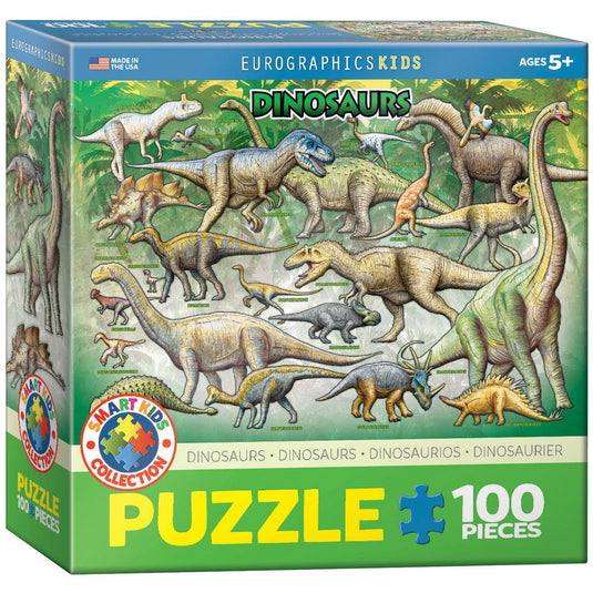 Dinosaurs 100 Piece Jigsaw Puzzle by Eurographics - 1