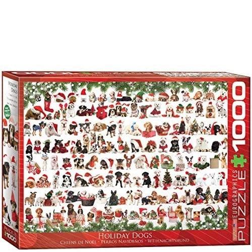 Holiday Dogs 1000 Piece Jigsaw Puzzle by Eurographics - 1