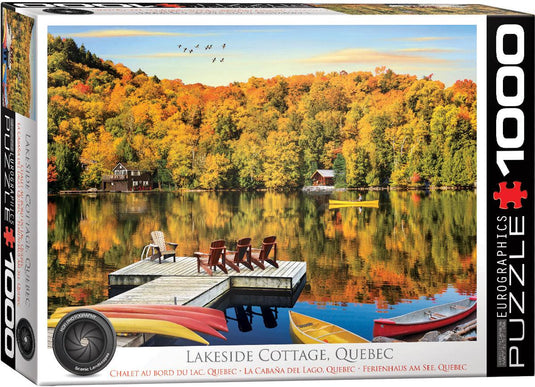 Lakeside Cottage, Quebec 1000 Piece Jigsaw Puzzle by Eurographics - 1