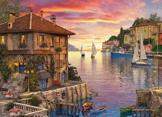 MediterraneanHarbor by Davison 1000 Piece Jigsaw Puzzle by Eurographics - 2