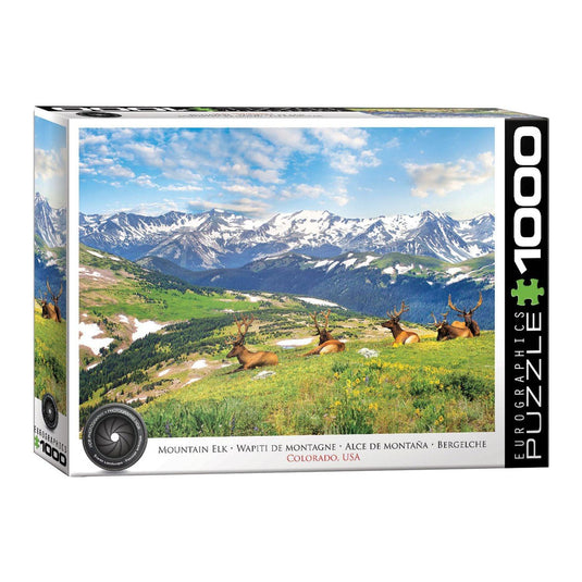 Mountain Elks 1000 Piece Jigsaw Puzzle by Eurographics - 1