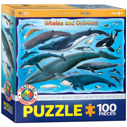 Whales & Dolphins 100 Piece Jigsaw Puzzle by Eurographics - 1